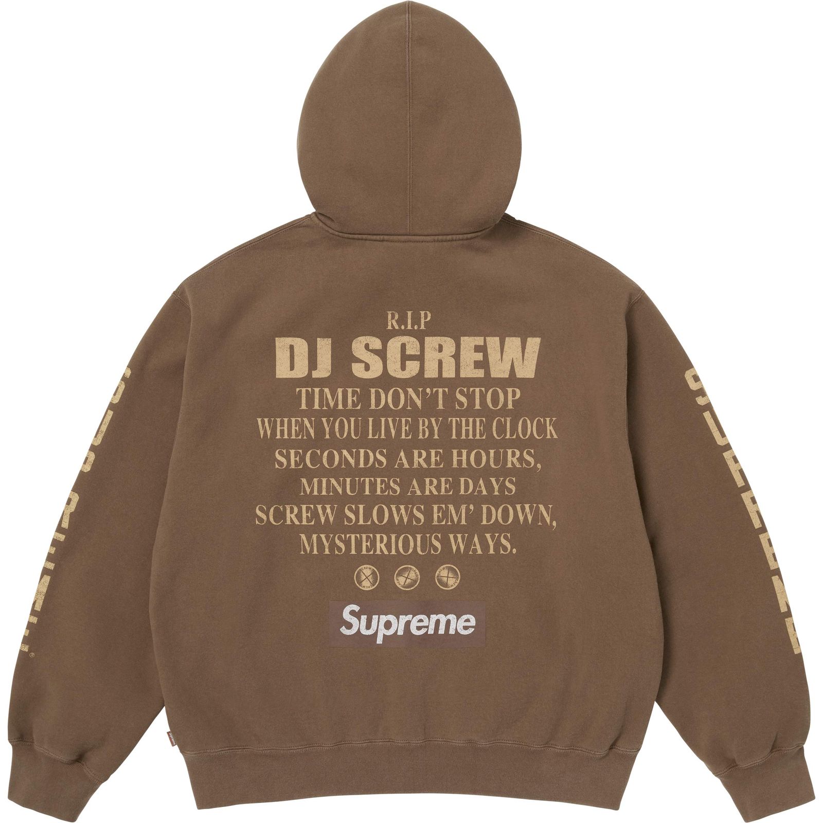 Supreme/DJ Screw Zip Up Hooded Sweatshirt