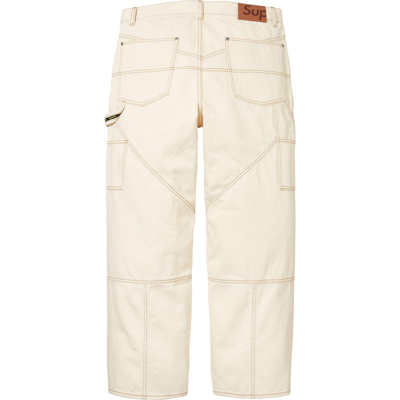 Contrast Stitch Double Knee Painter Jean