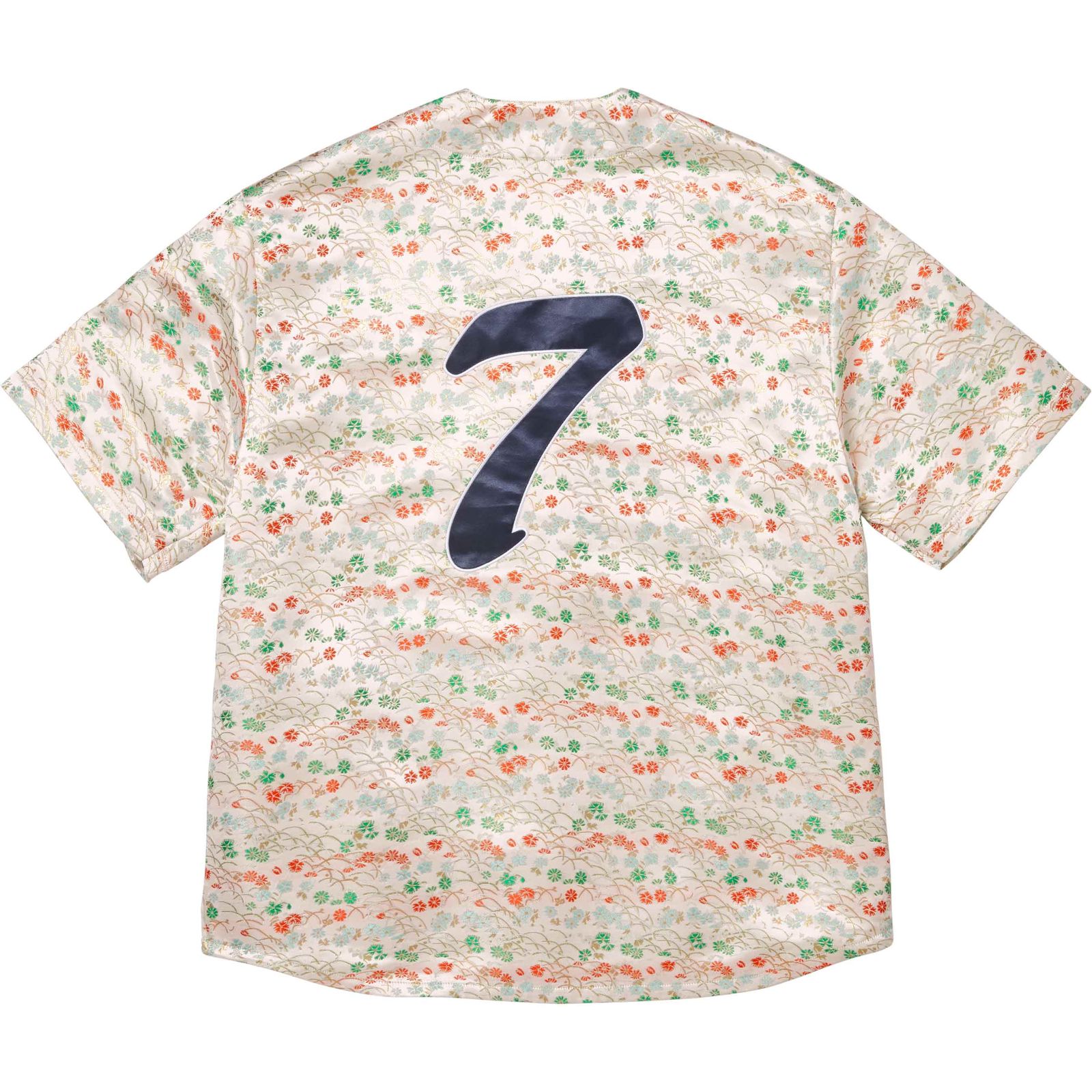 Floral Jacquard Baseball Jersey