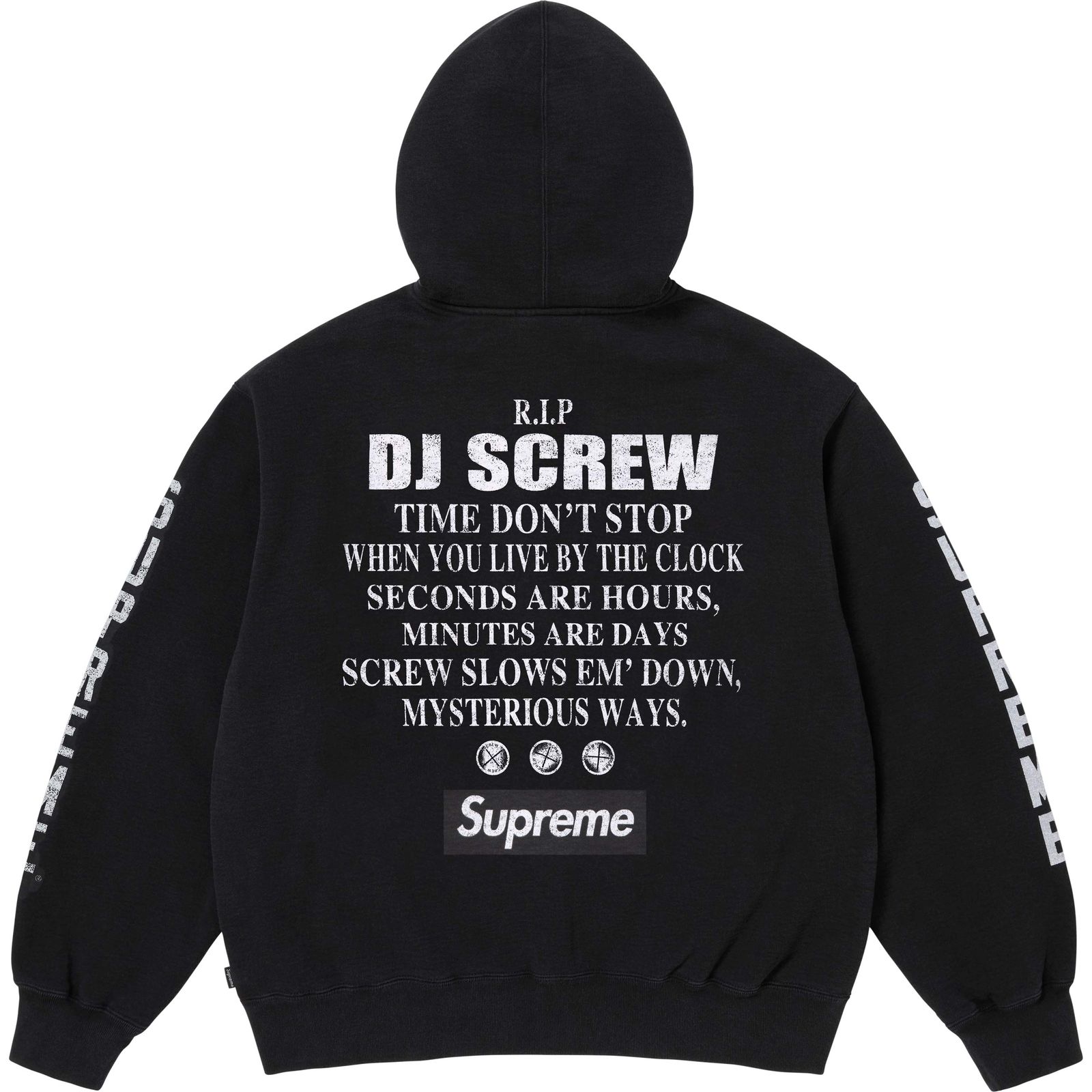 Supreme/DJ Screw Zip Up Hooded Sweatshirt