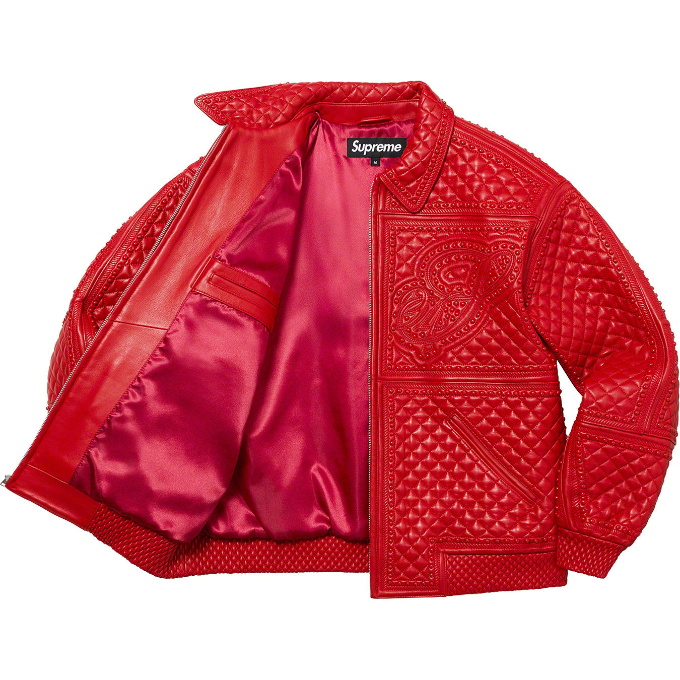 Studded Quilted Leather Jacket
