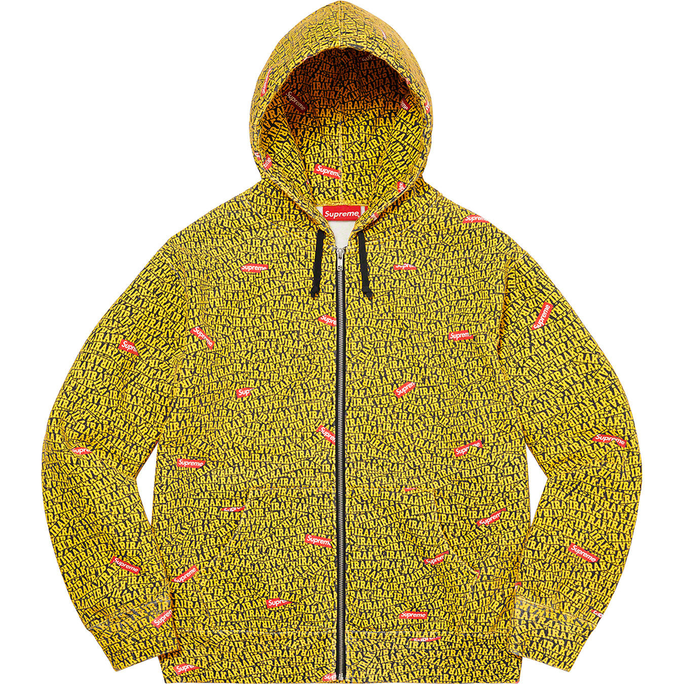 Supreme/IRAK Zip UP Hooded Sweatshirt