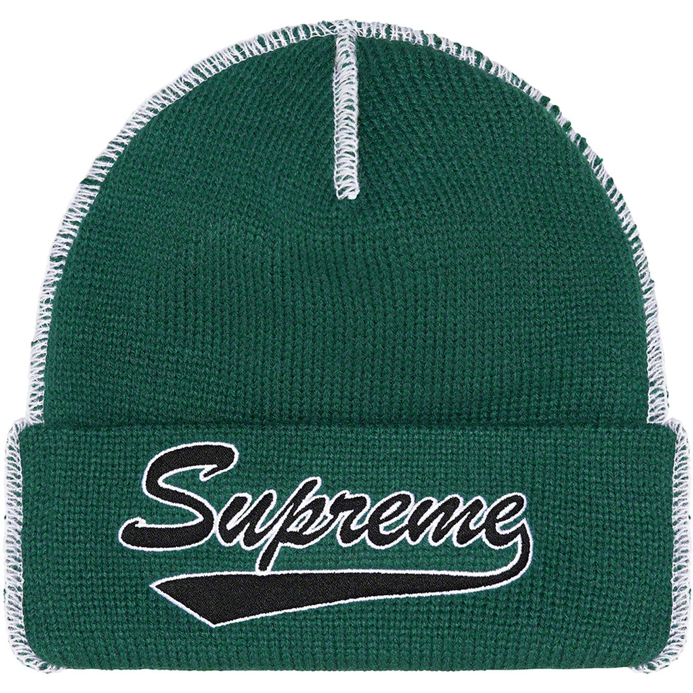 Contrast Stitch Beanie