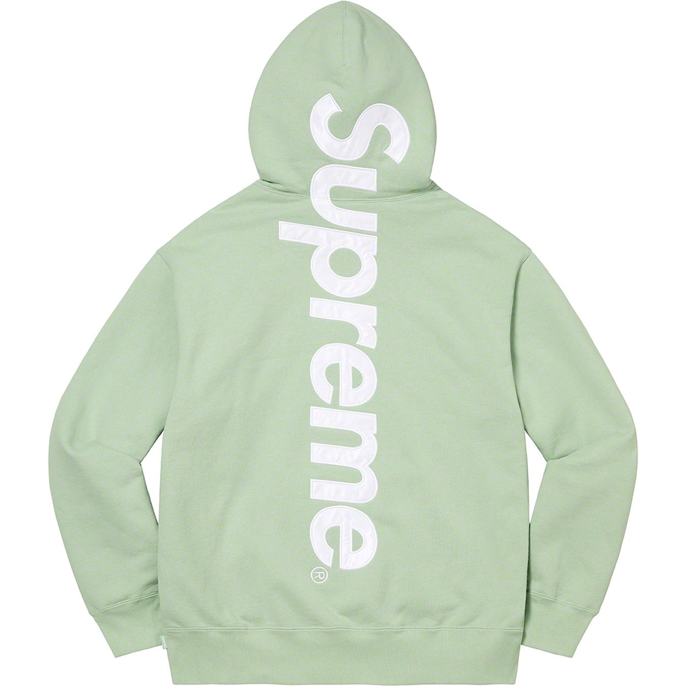 Satin Appliqué Hooded Sweatshirt