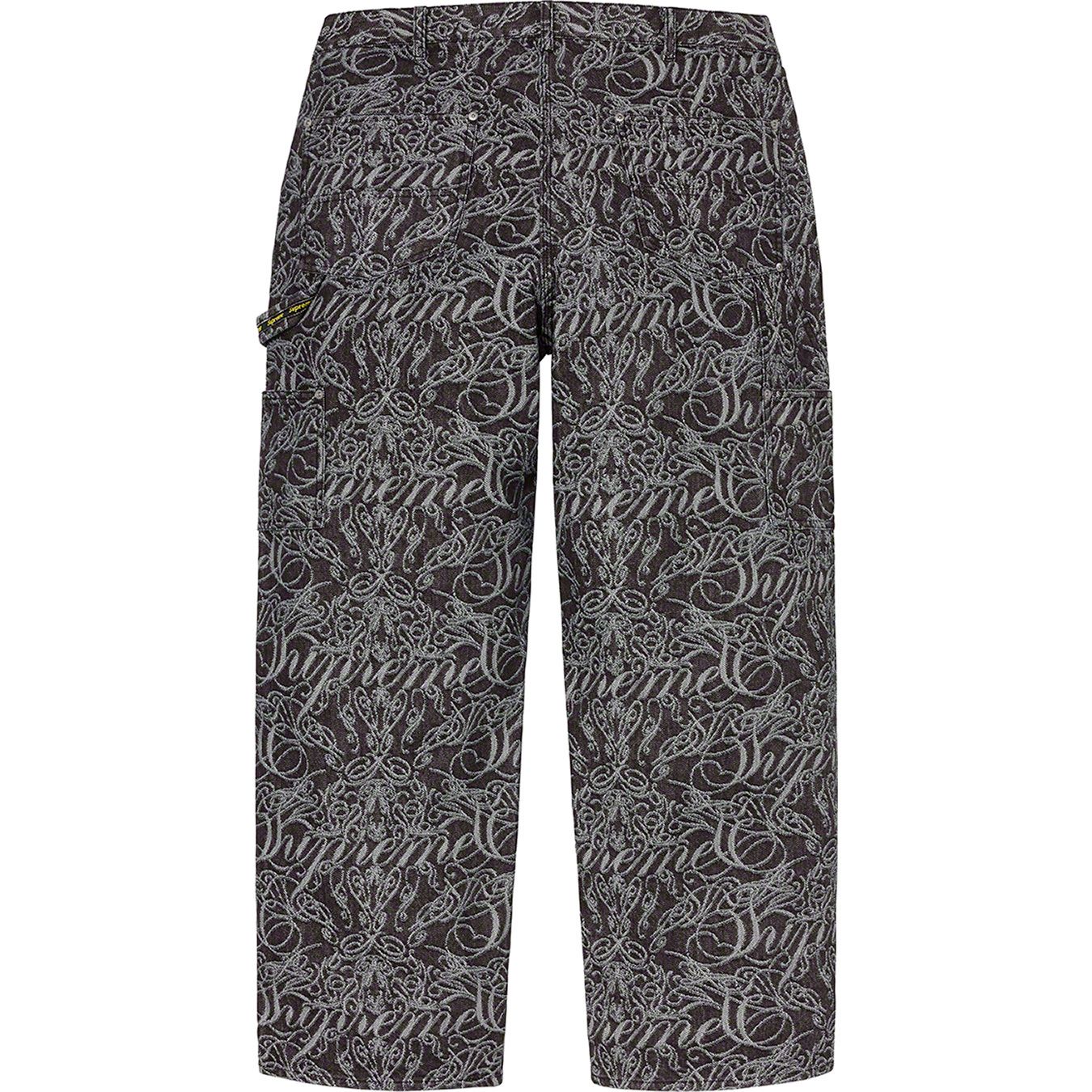Script Jacquard Double Knee Denim Painter Pant