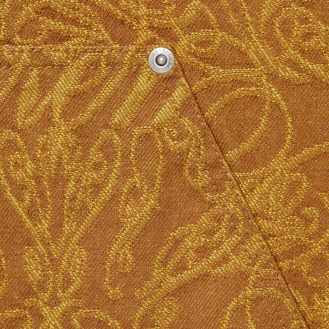 Script Jacquard Double Knee Denim Painter Pant