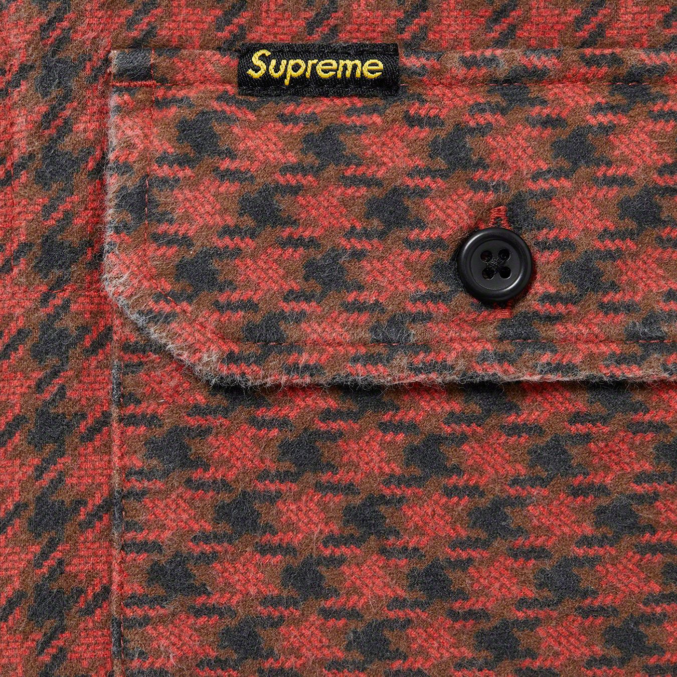 Houndstooth Flannel Hooded Shirt