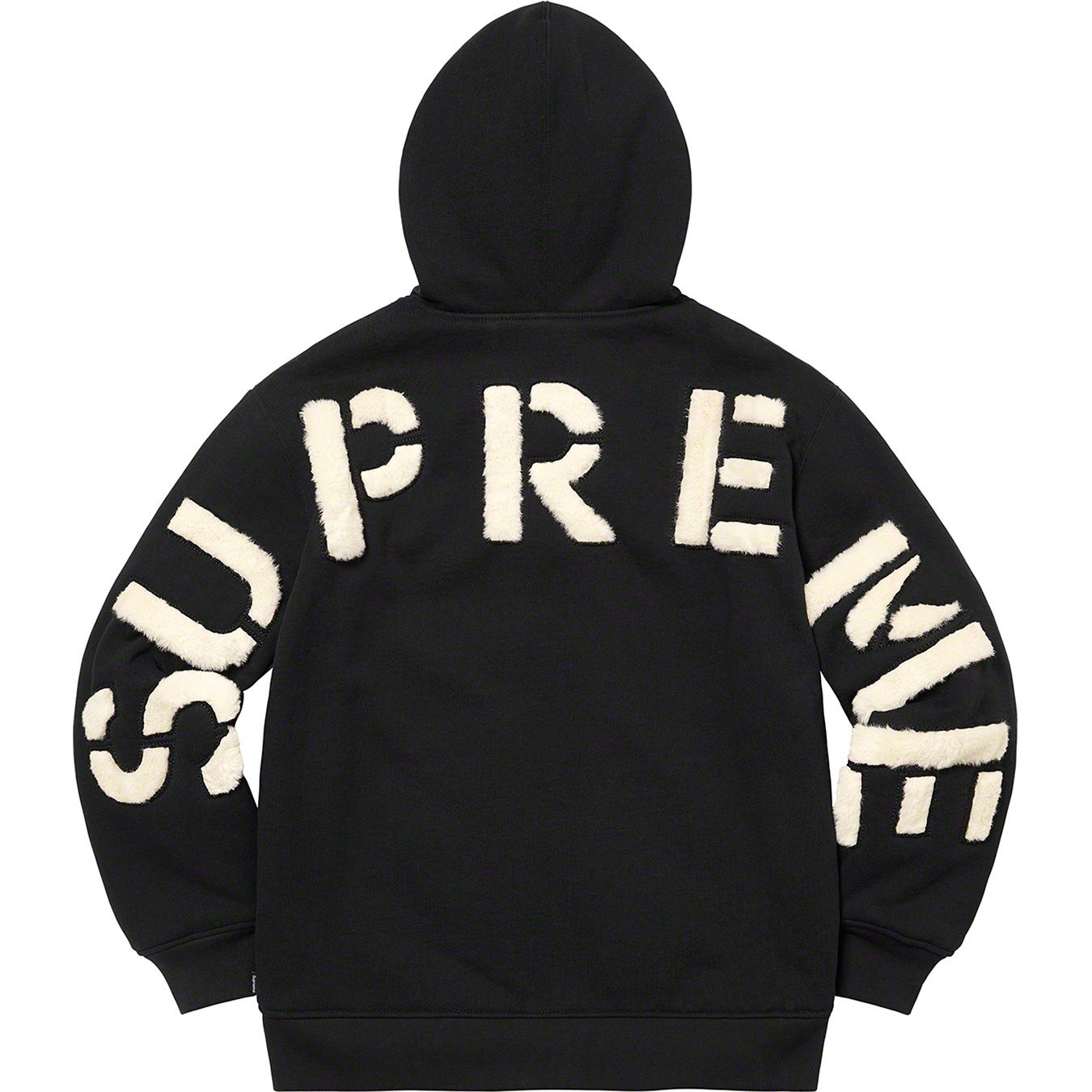 Faux Fur Lined Zip Up Hooded Sweatshirt