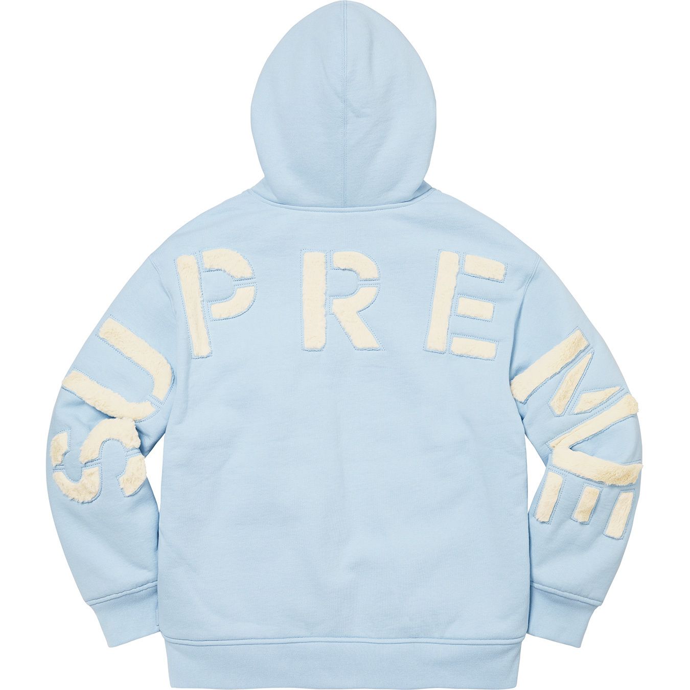 Faux Fur Lined Zip Up Hooded Sweatshirt