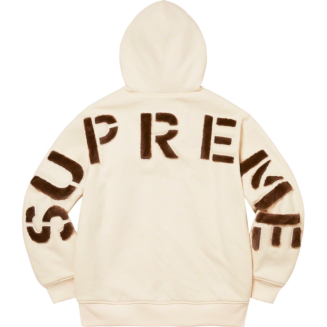 Faux Fur Lined Zip Up Hooded Sweatshirt