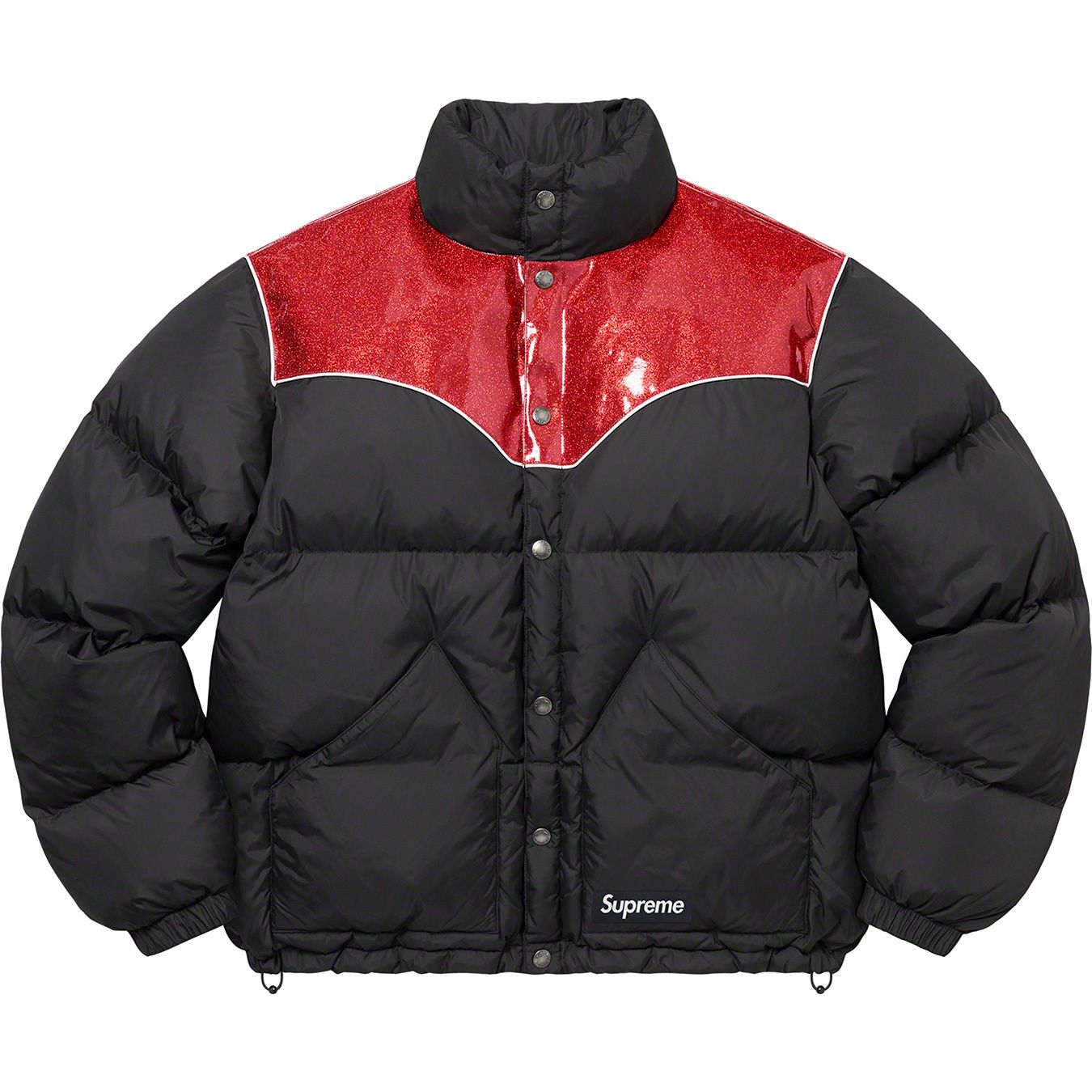 Glitter Yoke Down Puffer Jacket