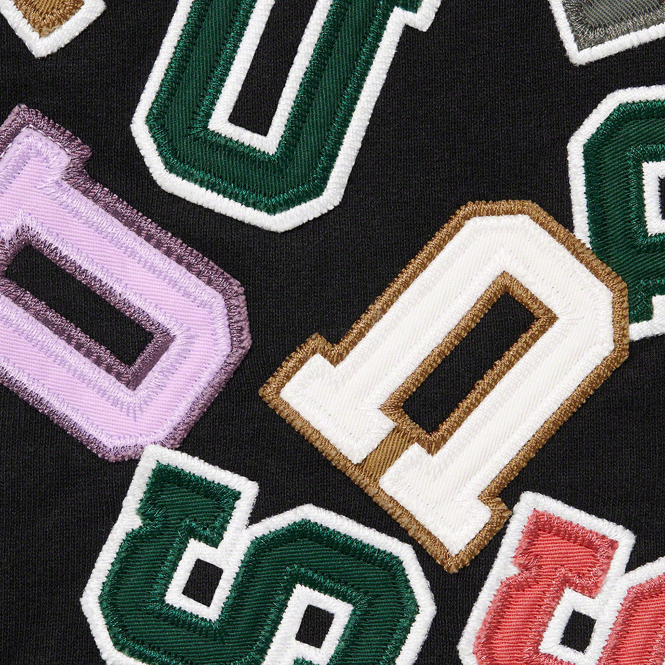 Scattered Appliqué Hooded Sweatshirt