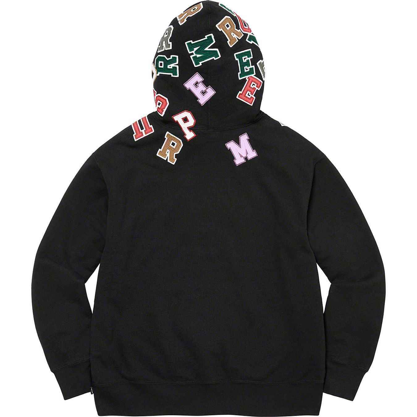 Scattered Appliqué Hooded Sweatshirt