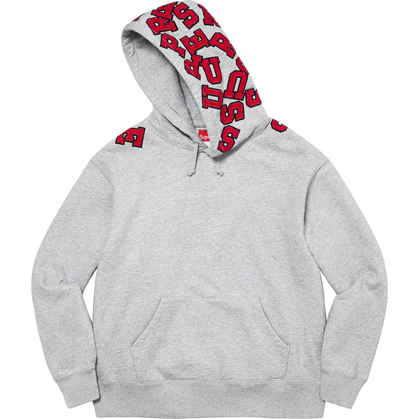 Scattered Appliqué Hooded Sweatshirt