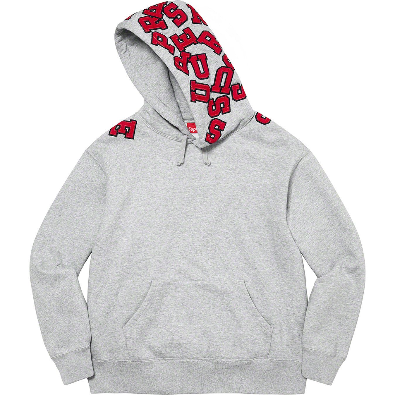 Scattered Appliqué Hooded Sweatshirt