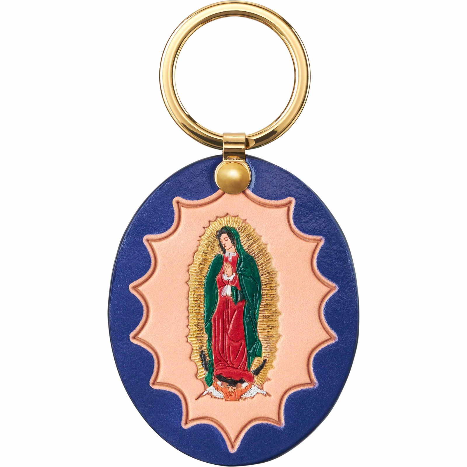 Guadalupe Leather Keychain
