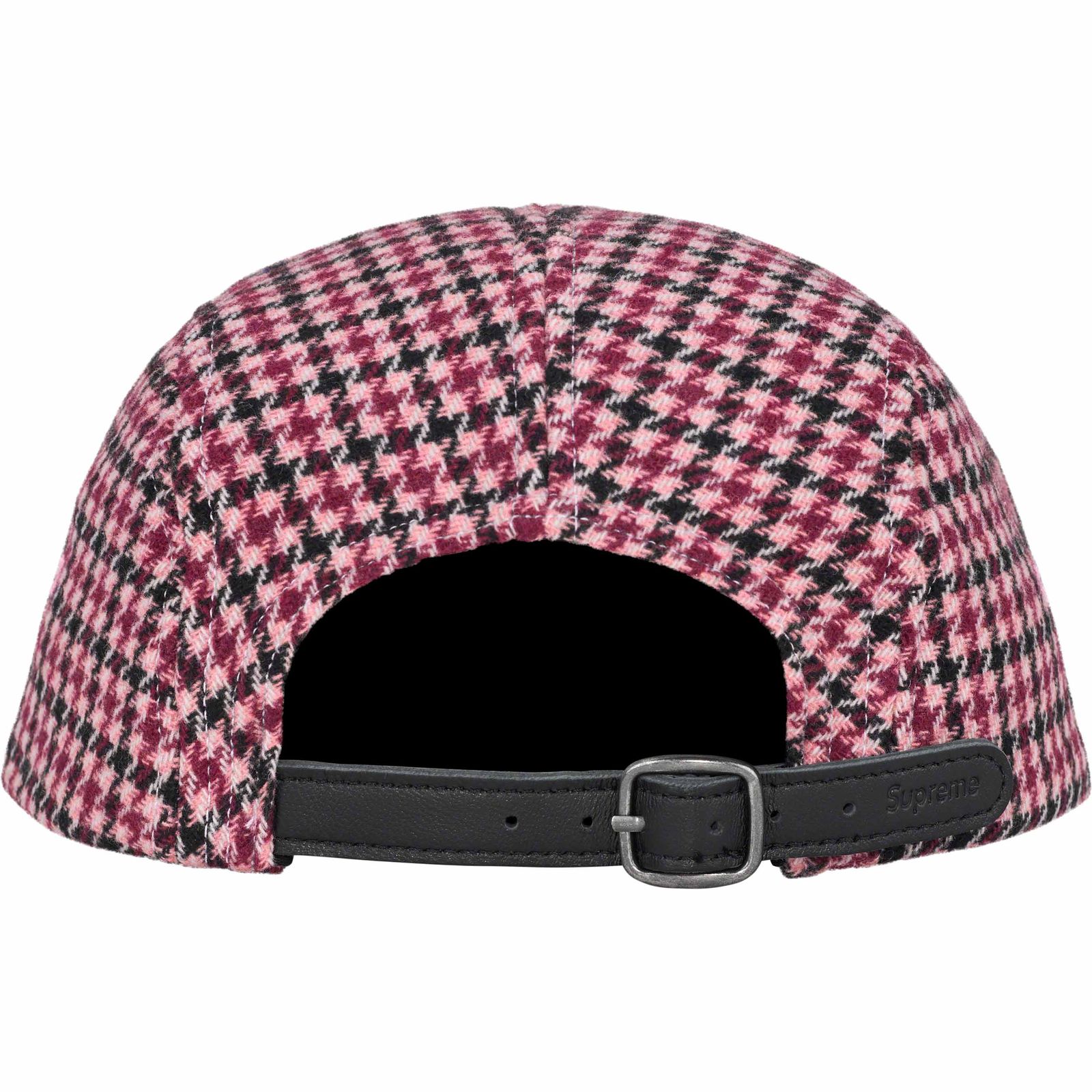Houndstooth Wool Camp Cap
