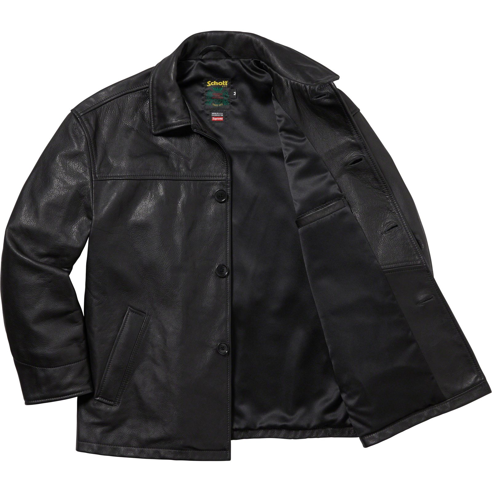Supreme®/Schott® Leather Car Coat