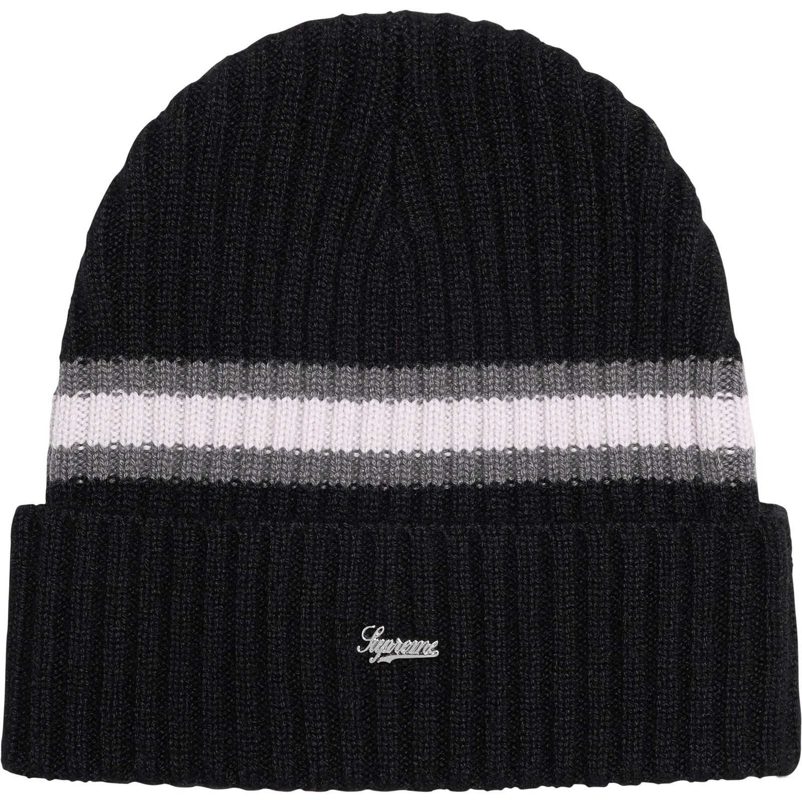 Striped Cashmere Beanie