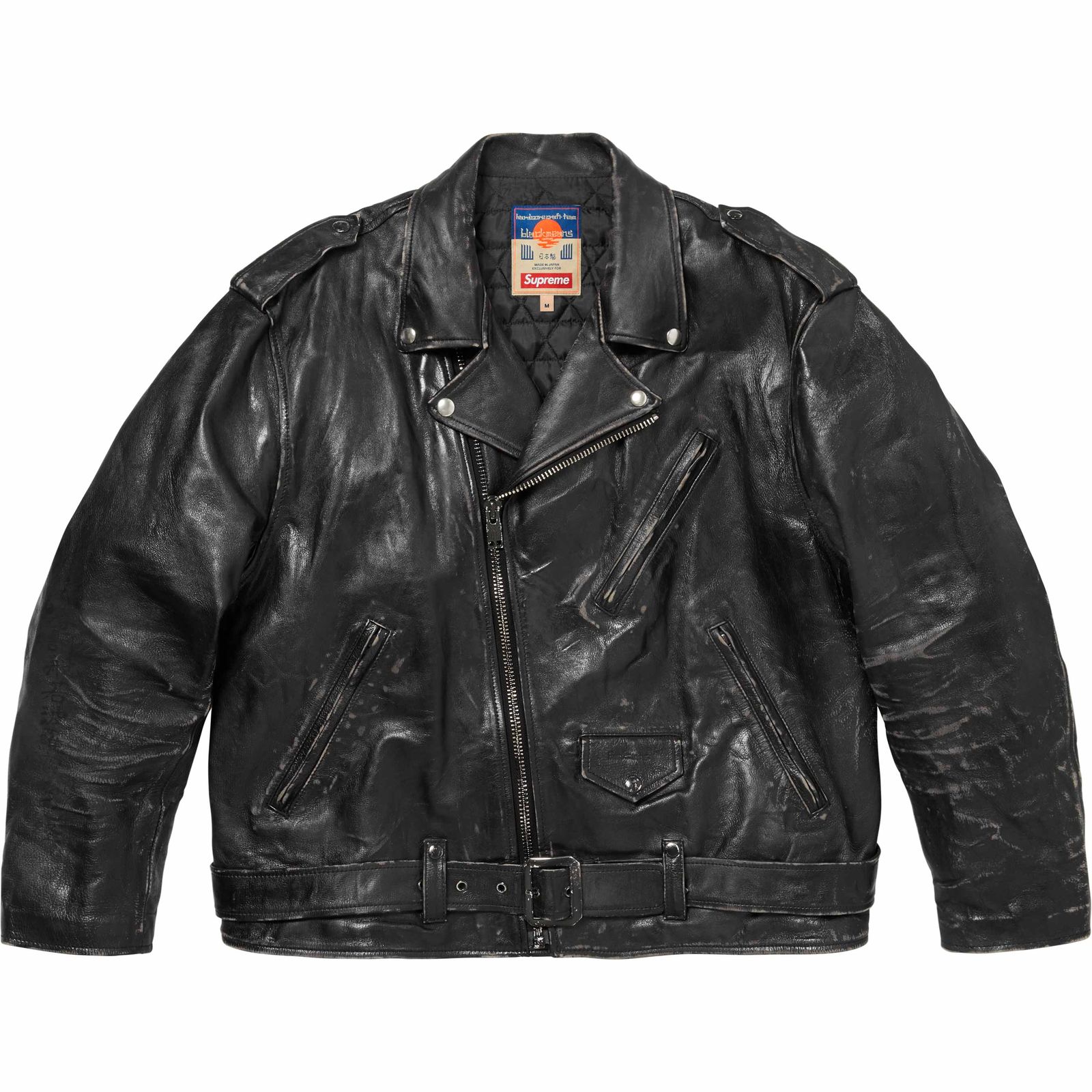 Supreme®/blackmeans Painted Leather Motorcycle Jacket