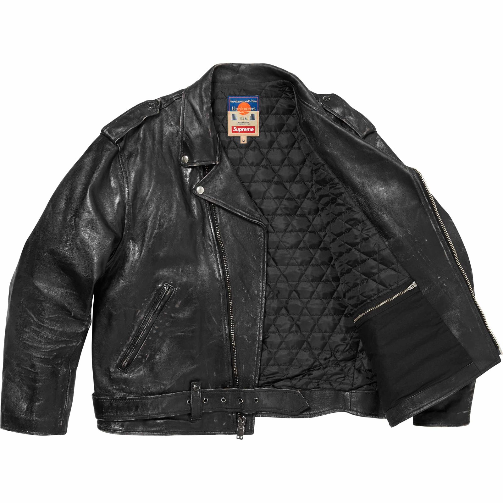 Supreme®/blackmeans Painted Leather Motorcycle Jacket