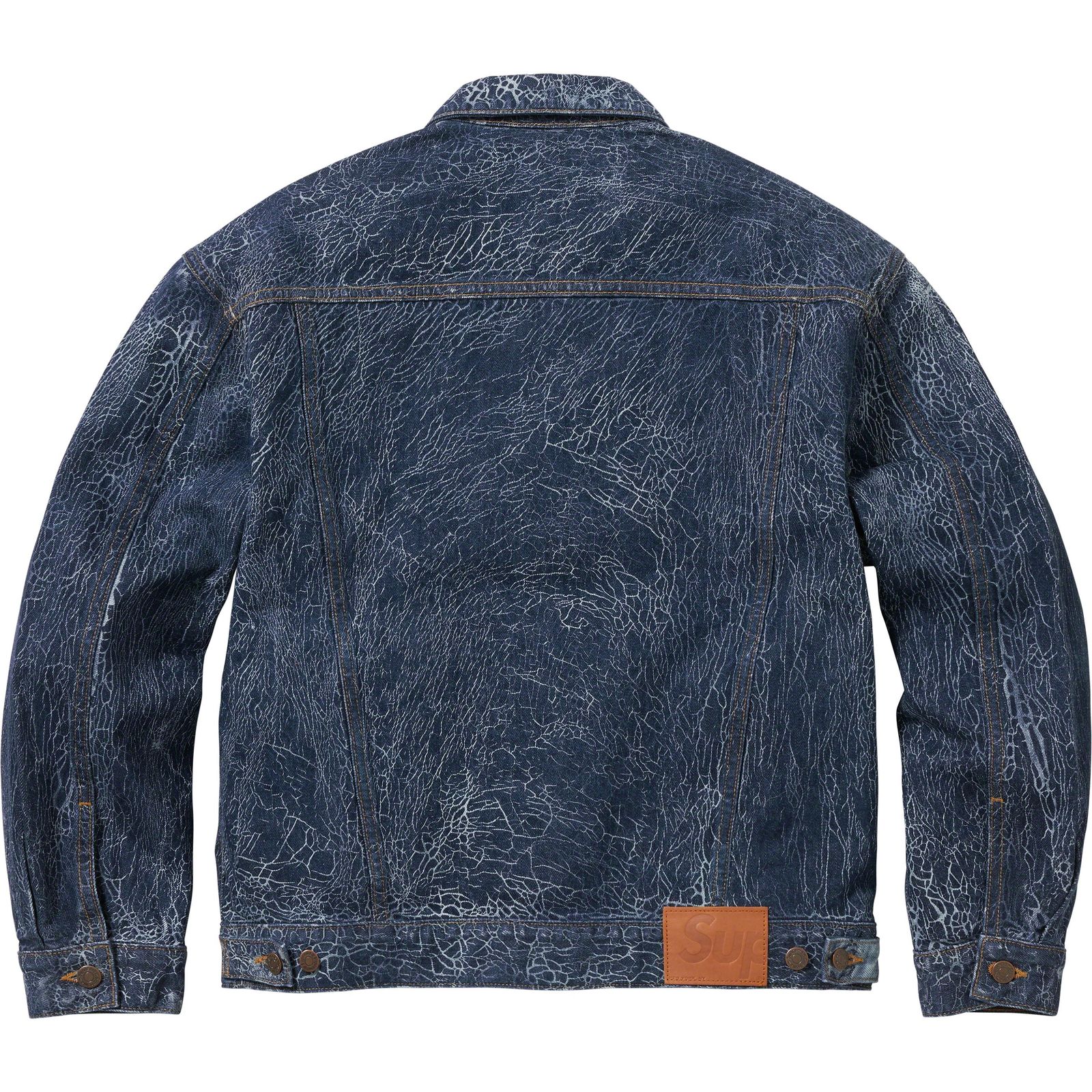 Crackle Denim Trucker Jacket