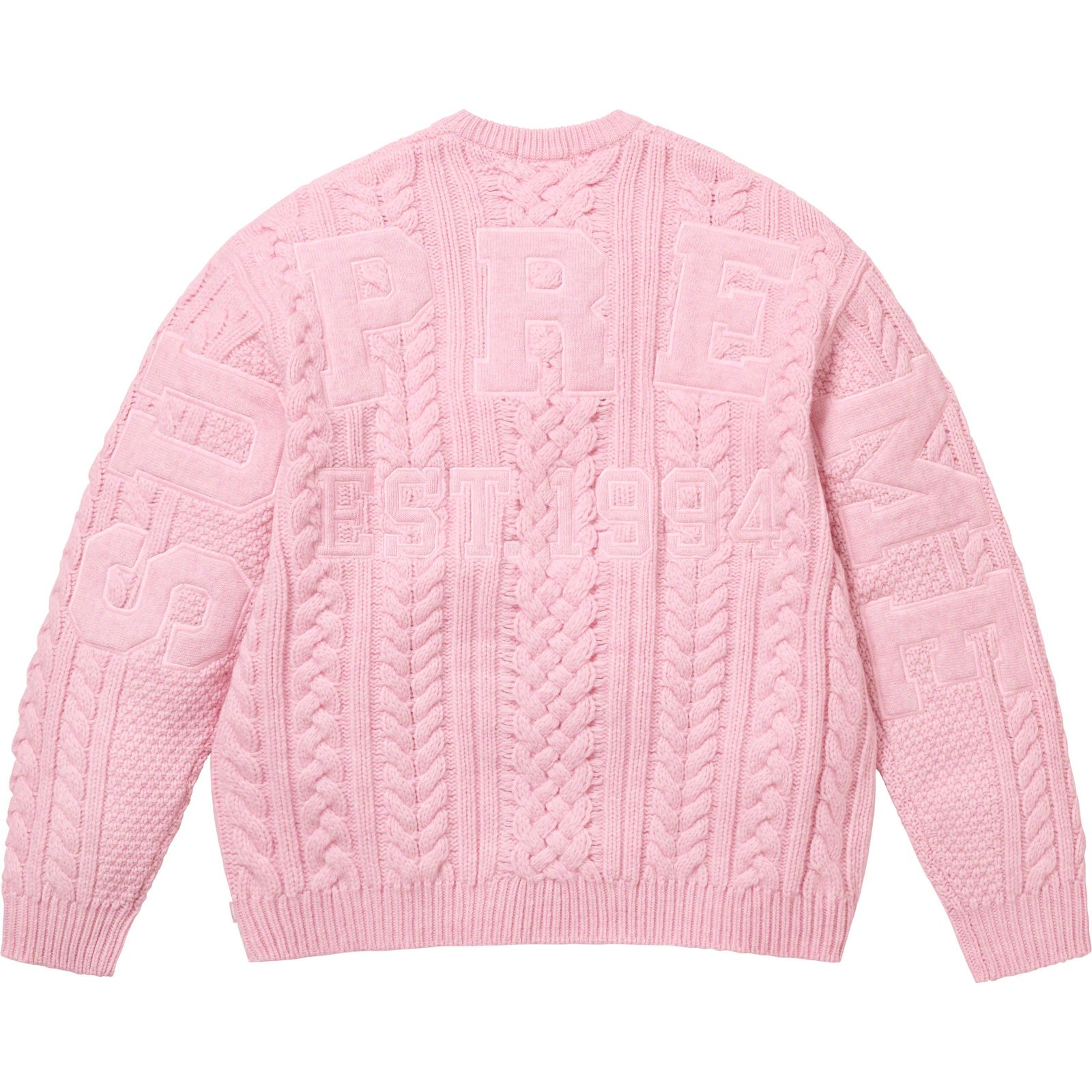 Appliqué Cable Knit Sweater
