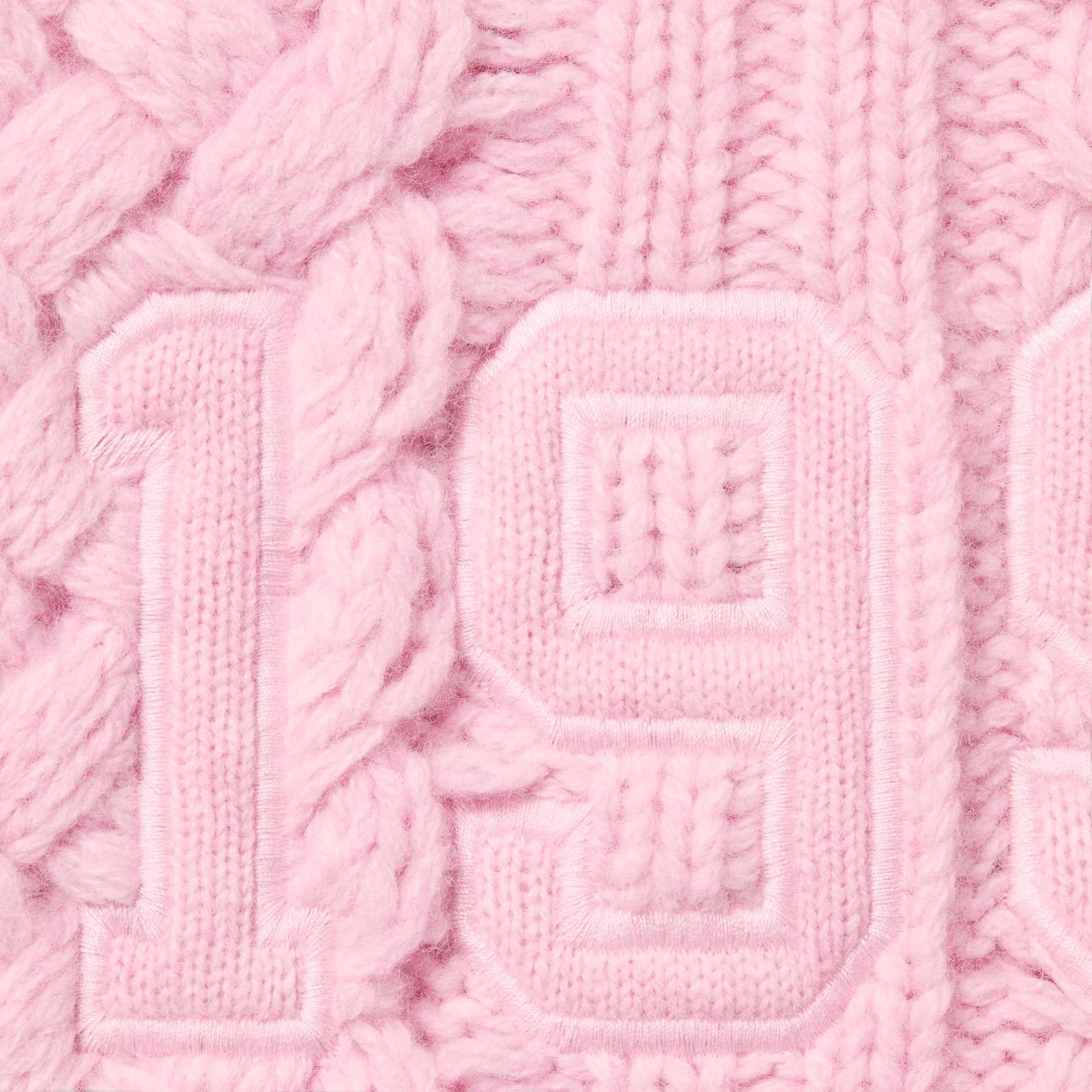 Appliqué Cable Knit Sweater