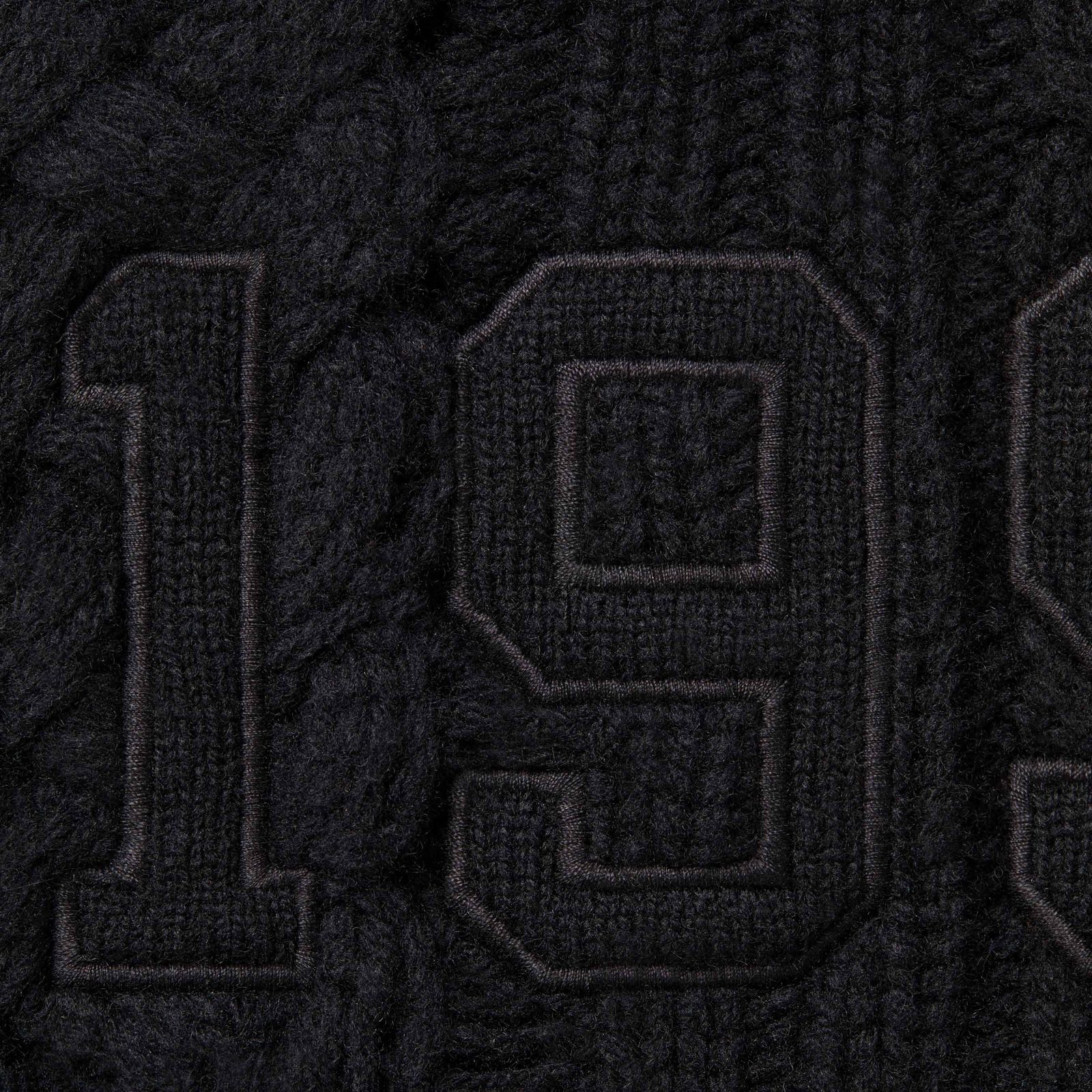 Appliqué Cable Knit Sweater