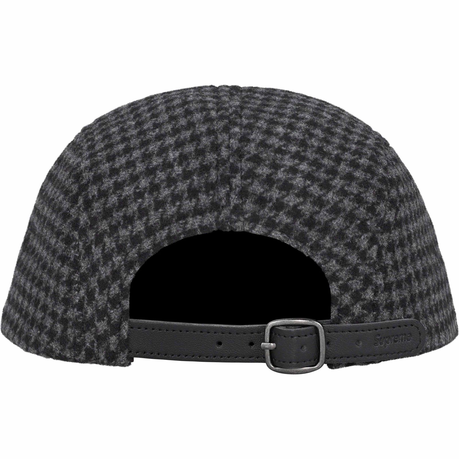 Houndstooth Wool Camp Cap