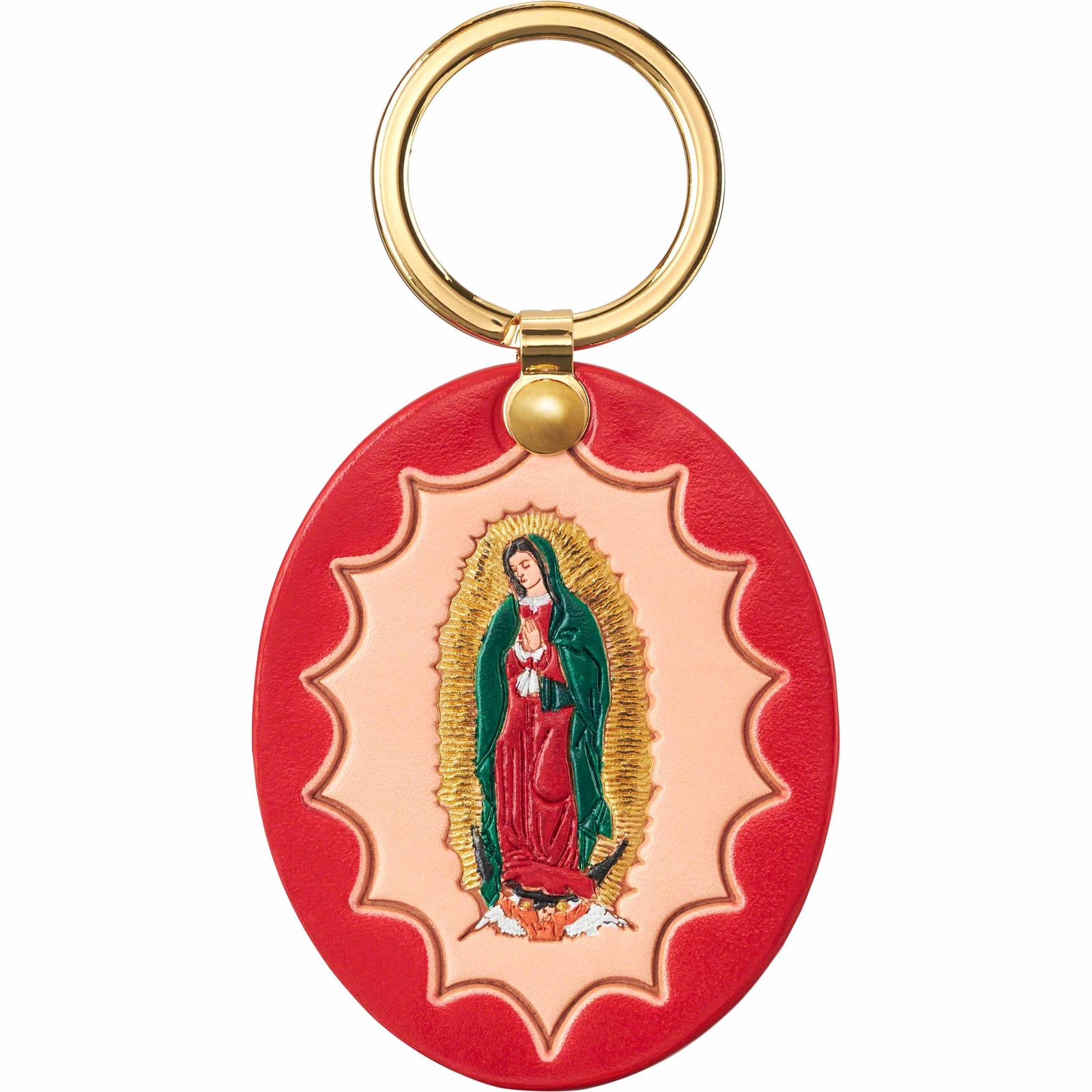 Guadalupe Leather Keychain