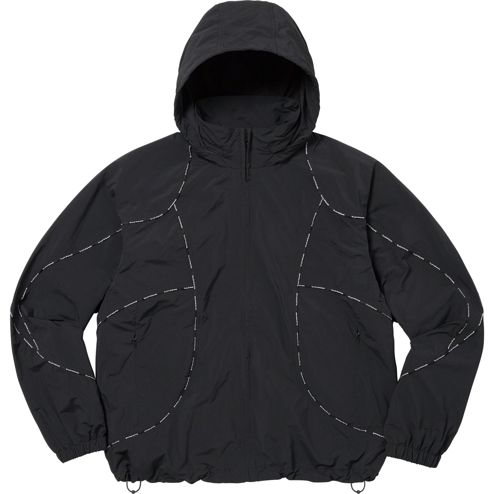Logo Piping Hooded Track Jacket