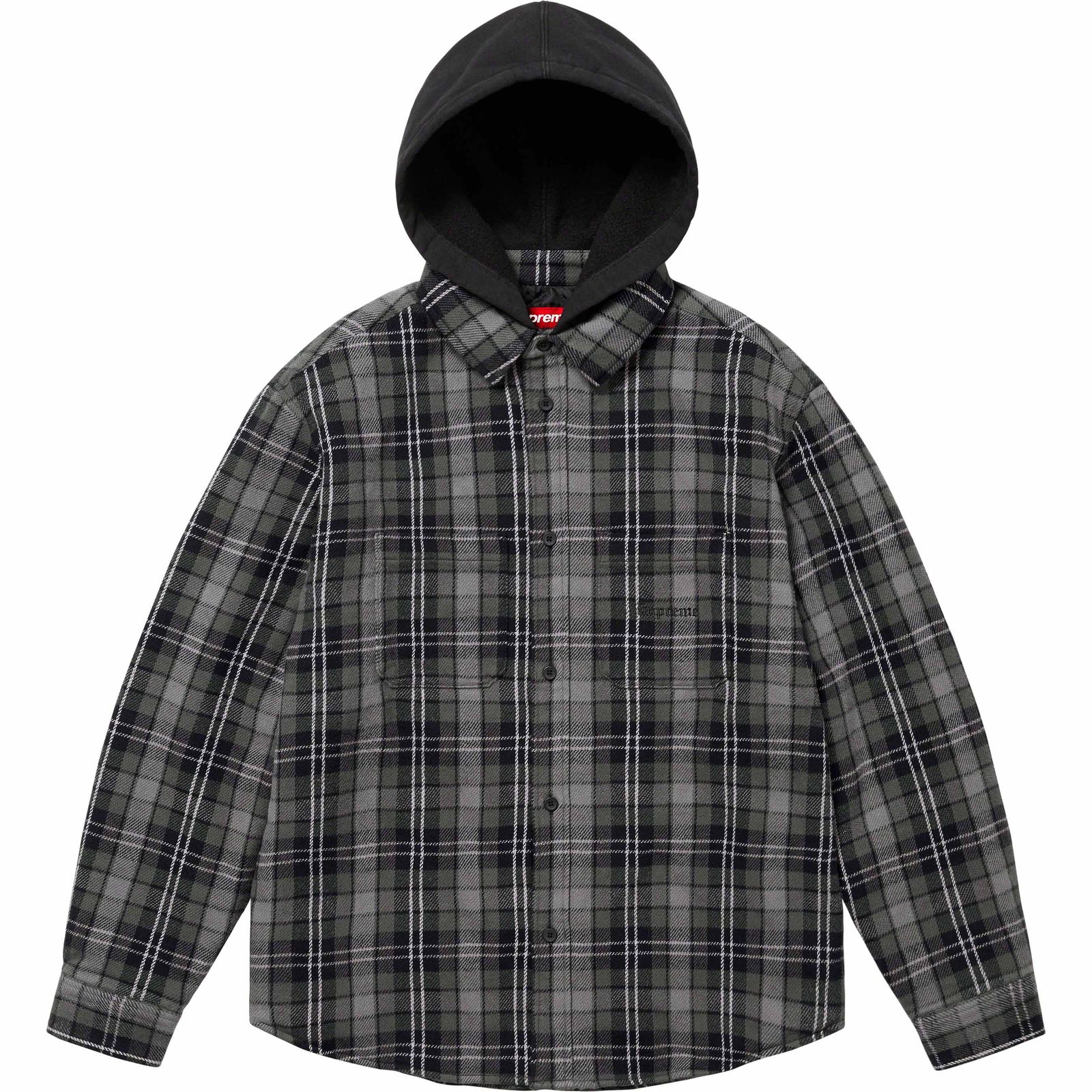 Tartan Flannel Hooded Shirt