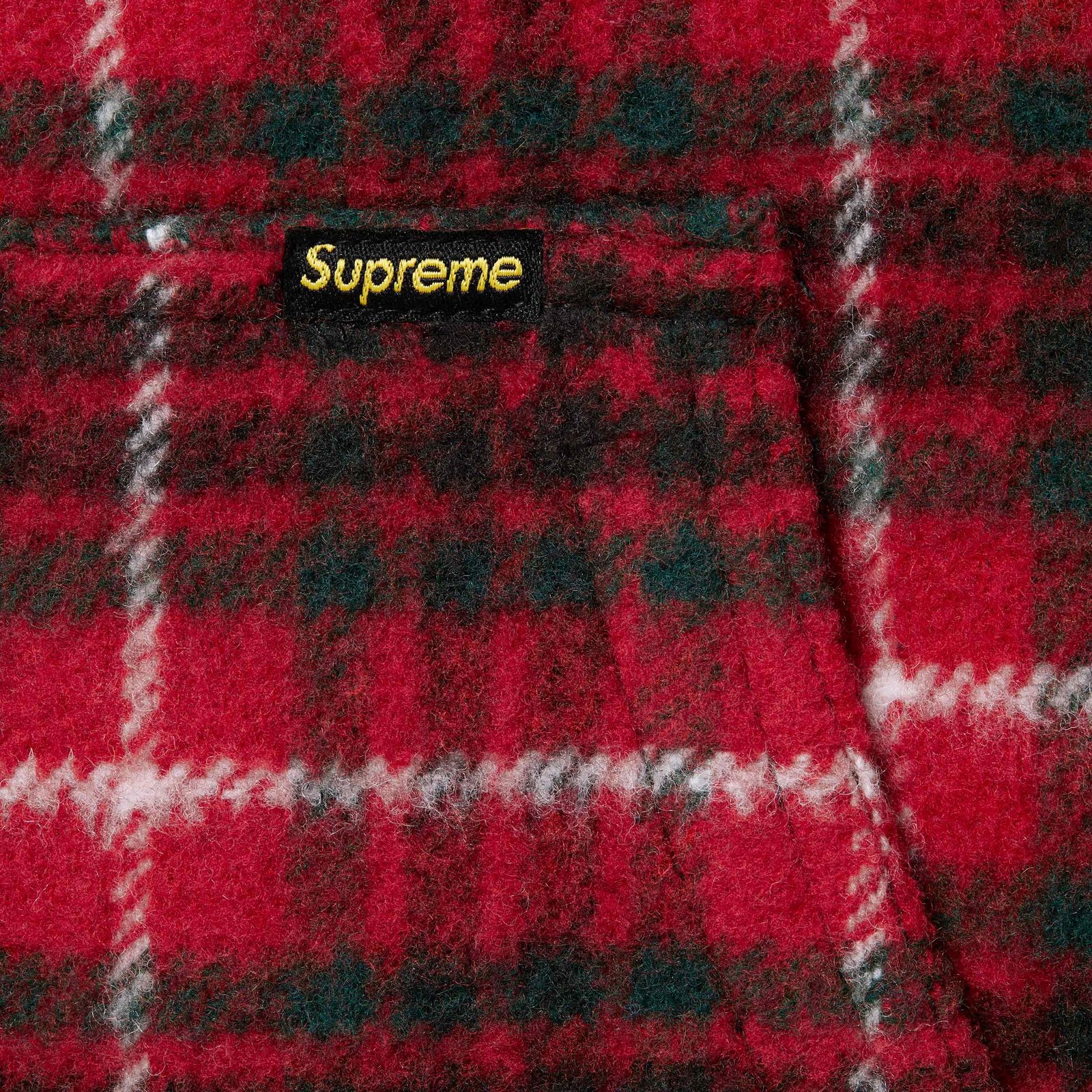 Plaid Wool Hooded Work Jacket