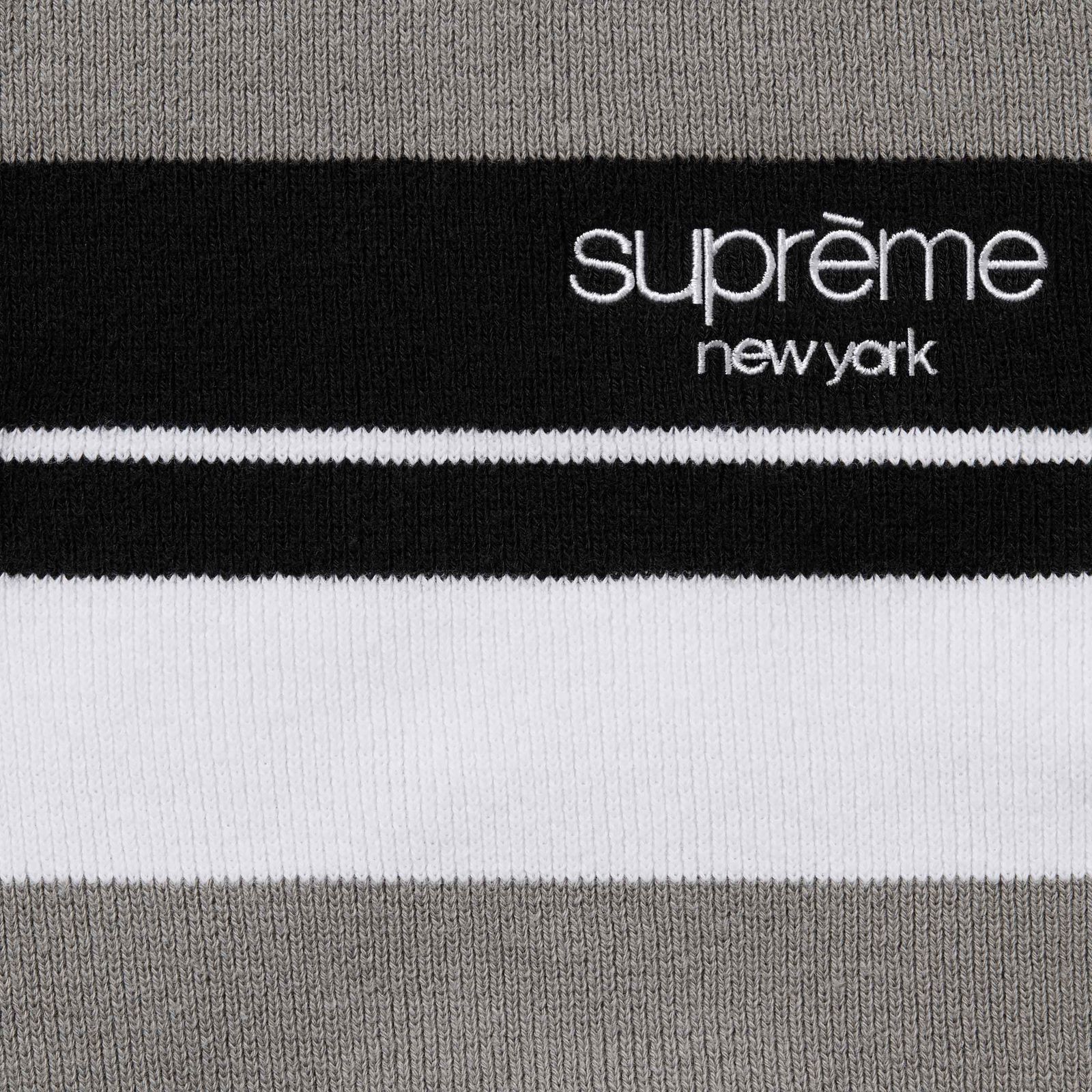Stripe Zip L/S Polo