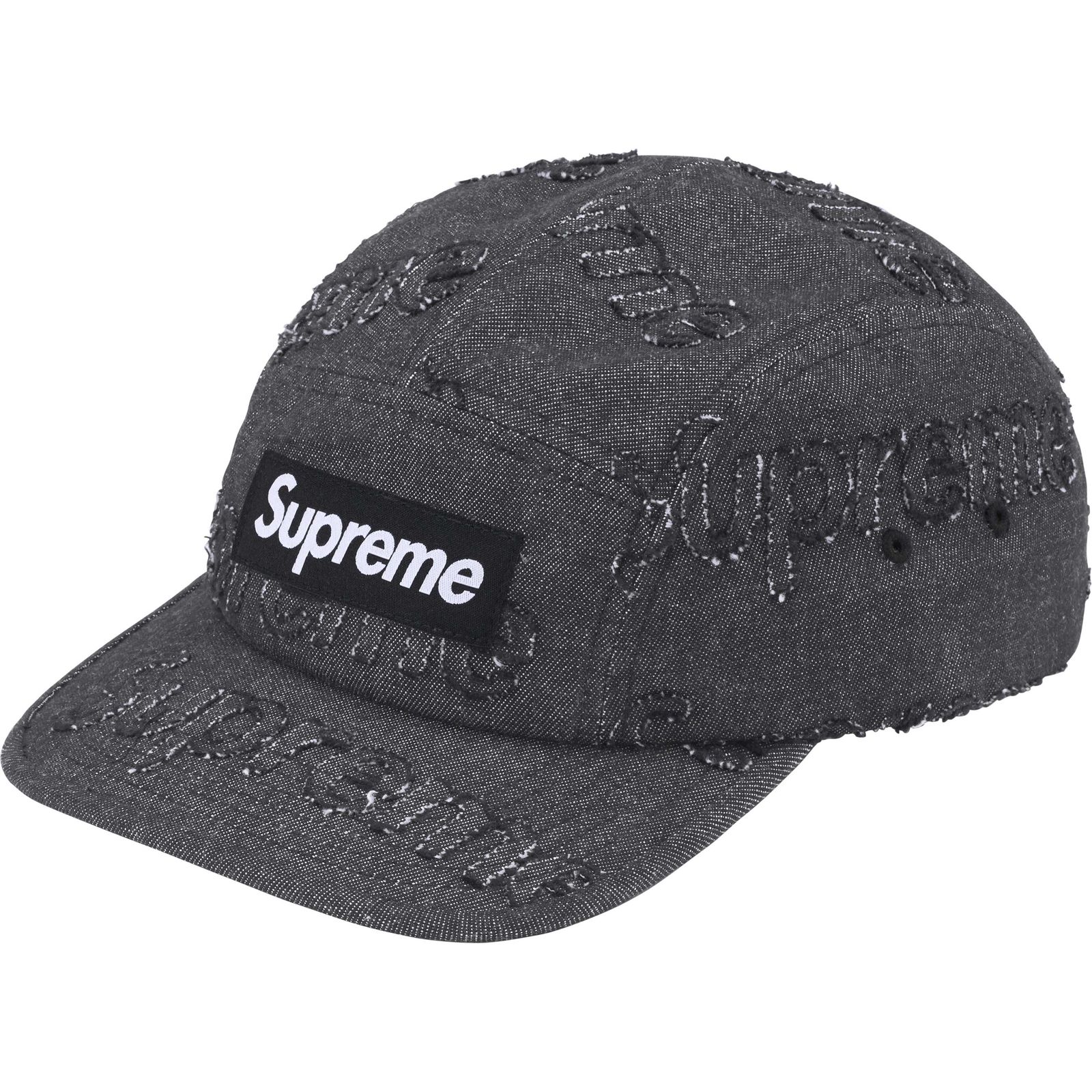 Lasered Denim Camp Cap