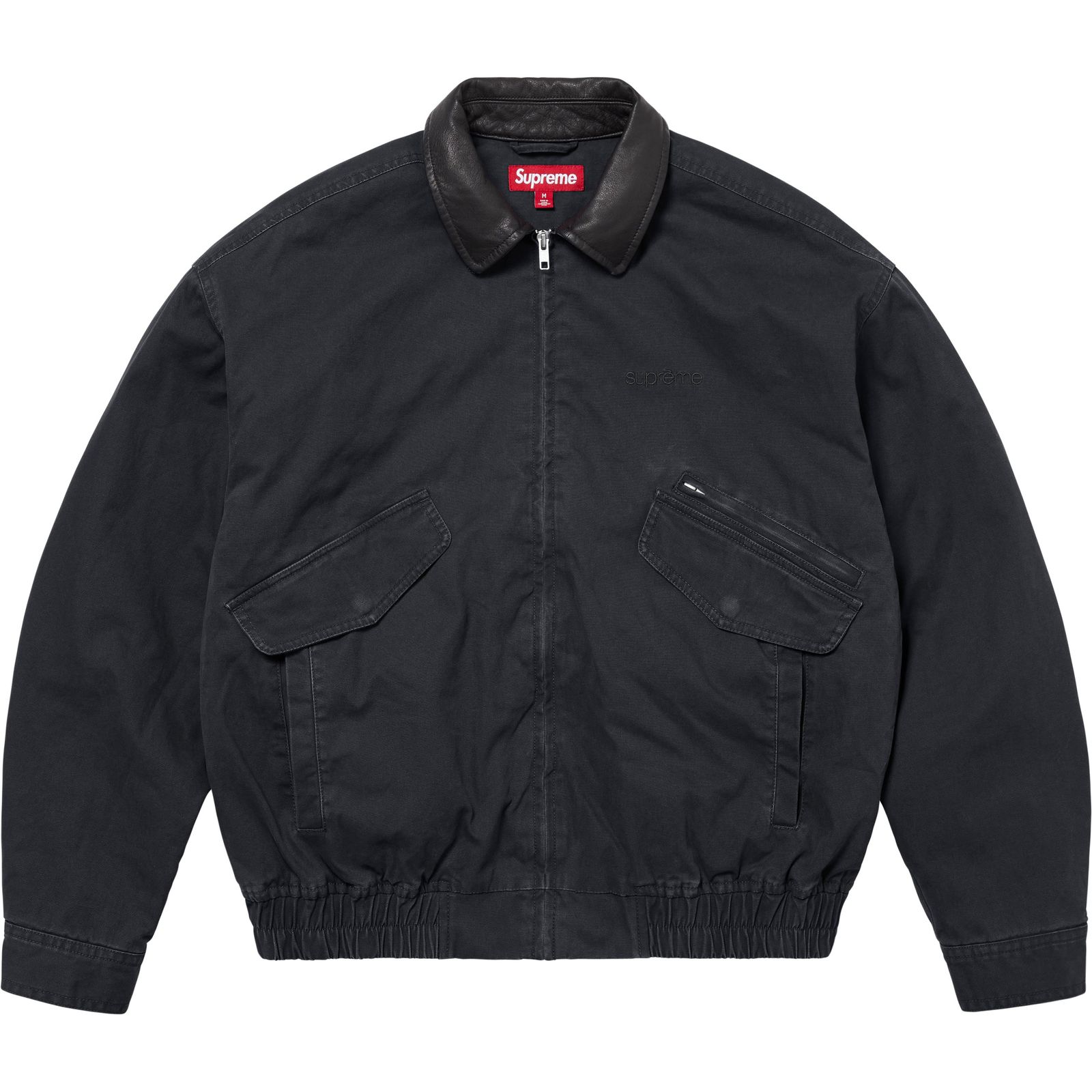 Leather Collar Utility Jacket