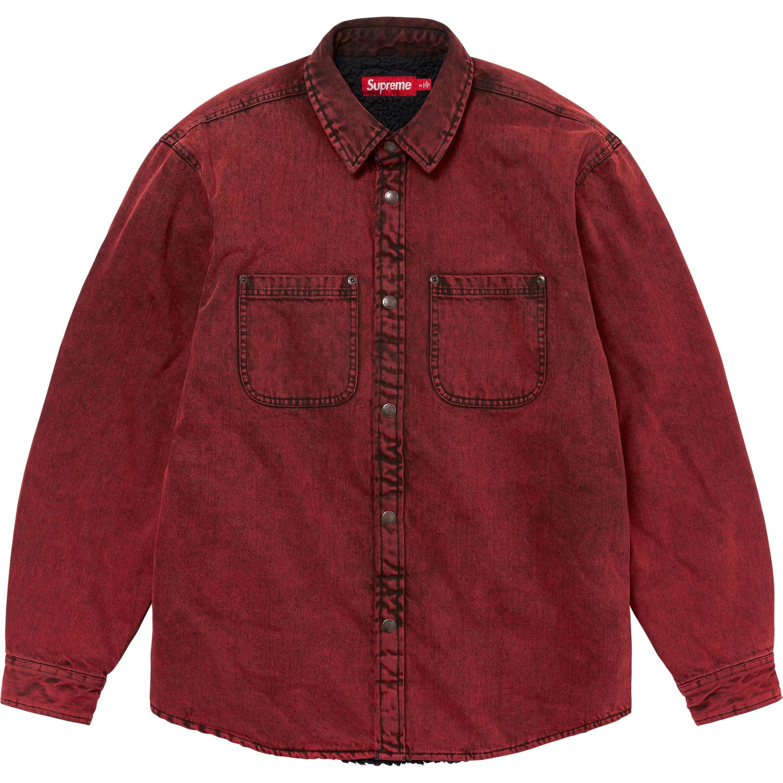 Faux Shearling Lined Work Shirt