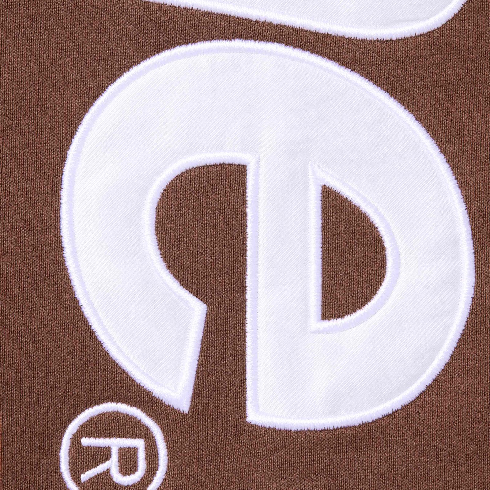 Satin Appliqué Hooded Sweatshirt