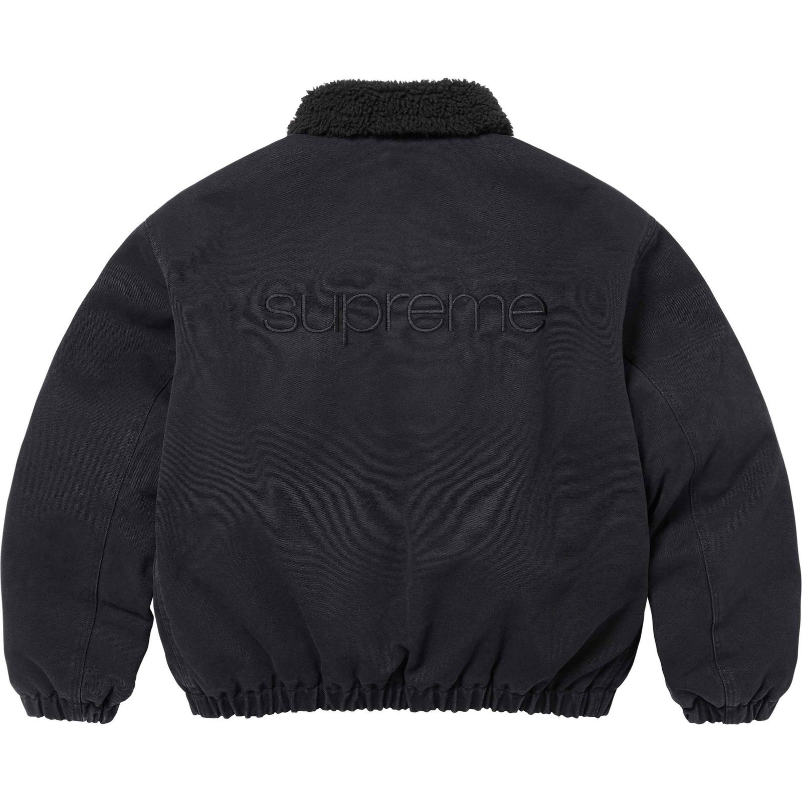 Faux Shearling Lined Bomber Jacket