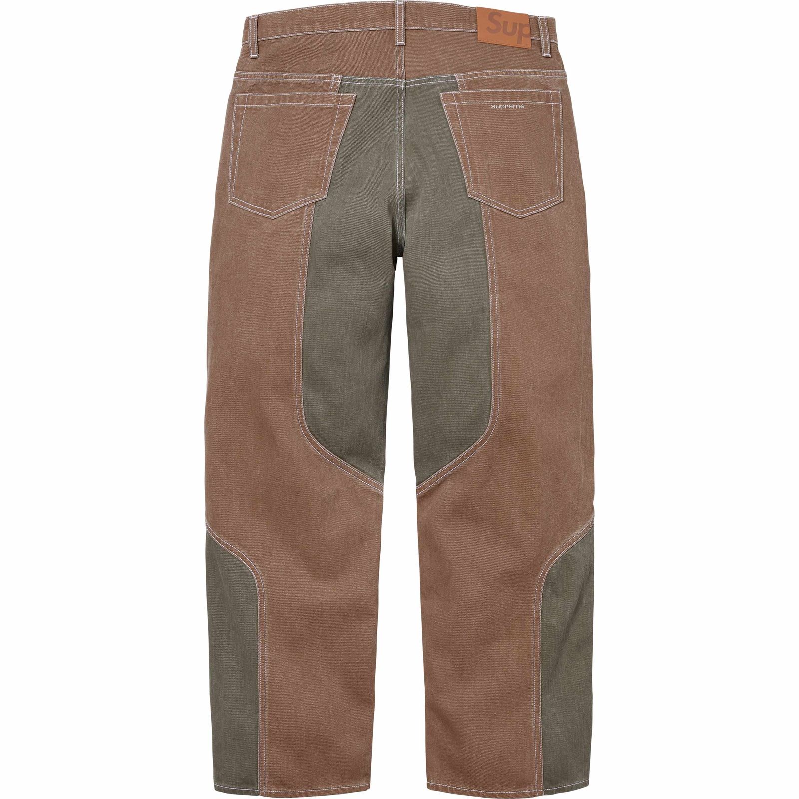 2-Tone Paneled Baggy Jean