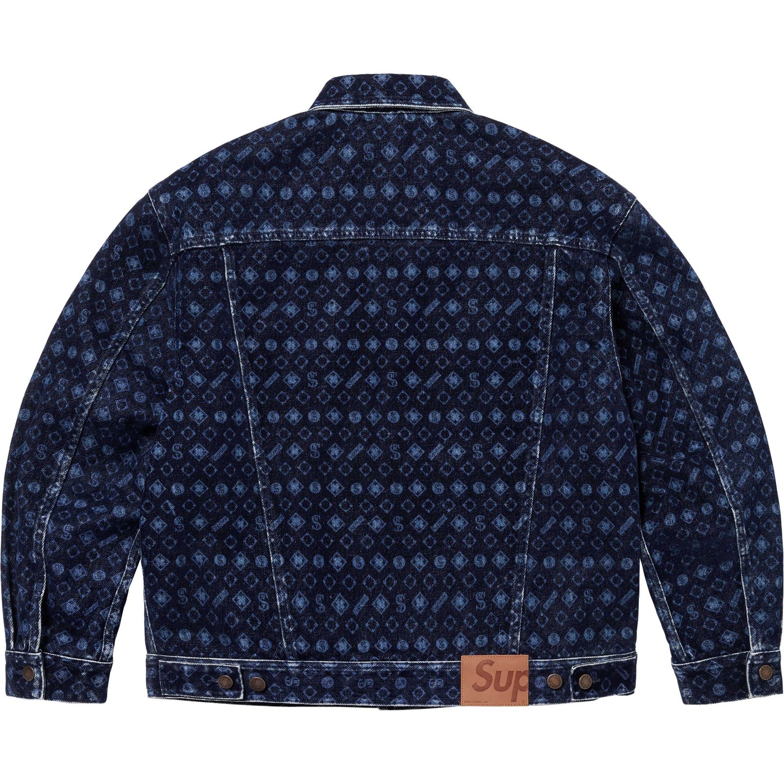 Flocked Denim Trucker Jacket