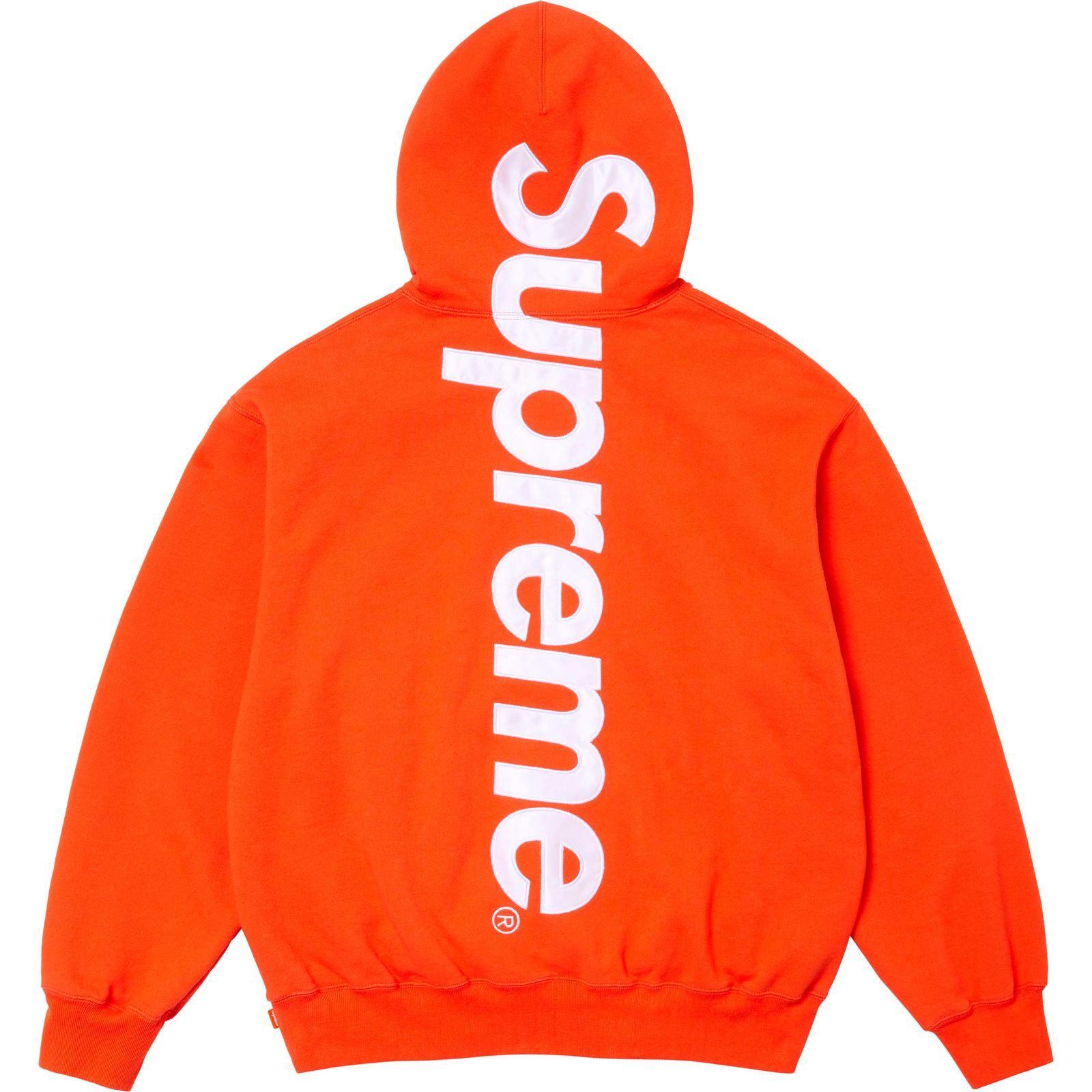 Satin Appliqué Hooded Sweatshirt