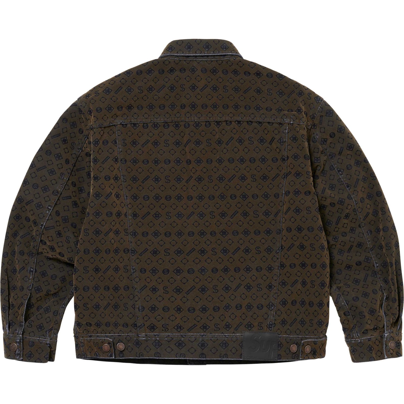 Flocked Denim Trucker Jacket