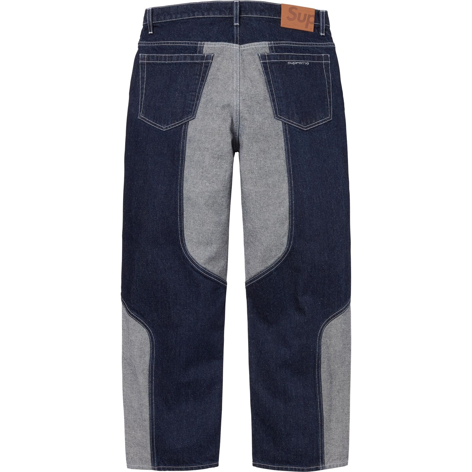 2-Tone Paneled Baggy Jean
