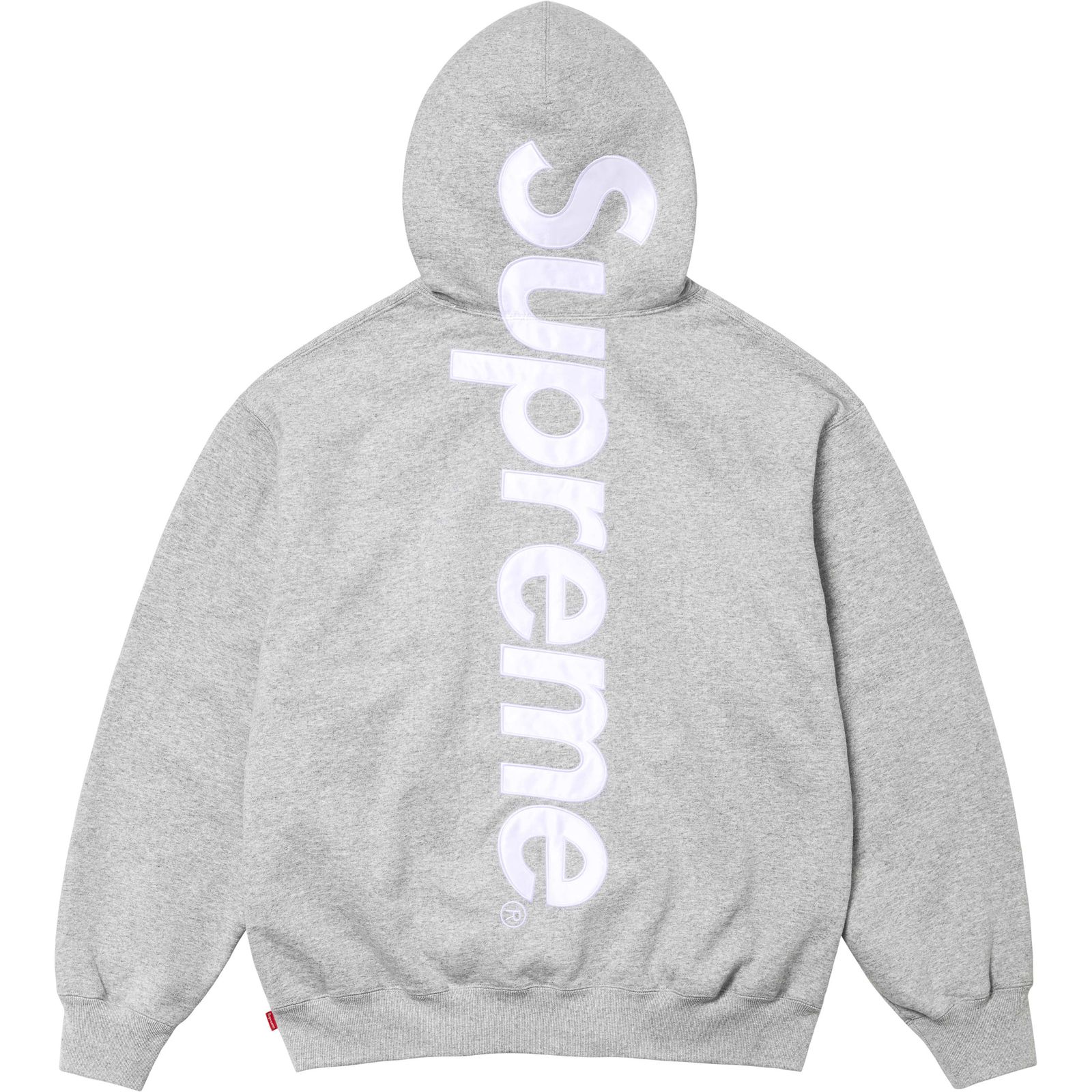 Satin Appliqué Hooded Sweatshirt