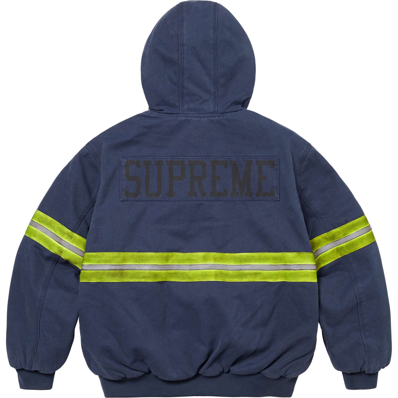 Reflective Stripe Hooded Work Jacket