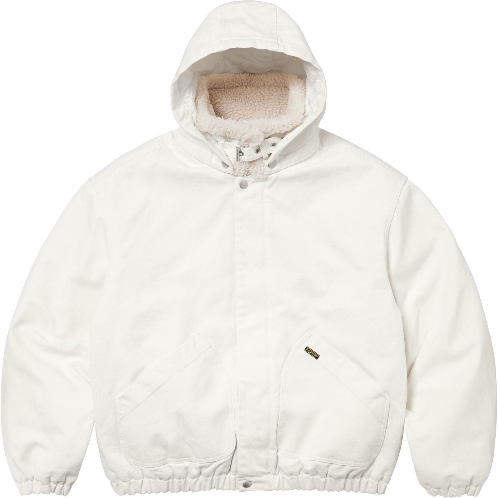 Faux Shearling Lined Bomber Jacket