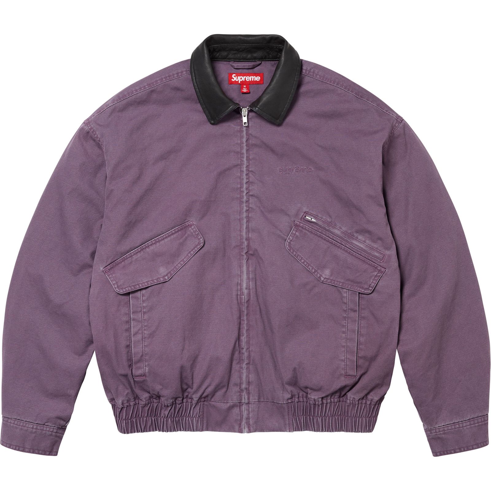 Leather Collar Utility Jacket