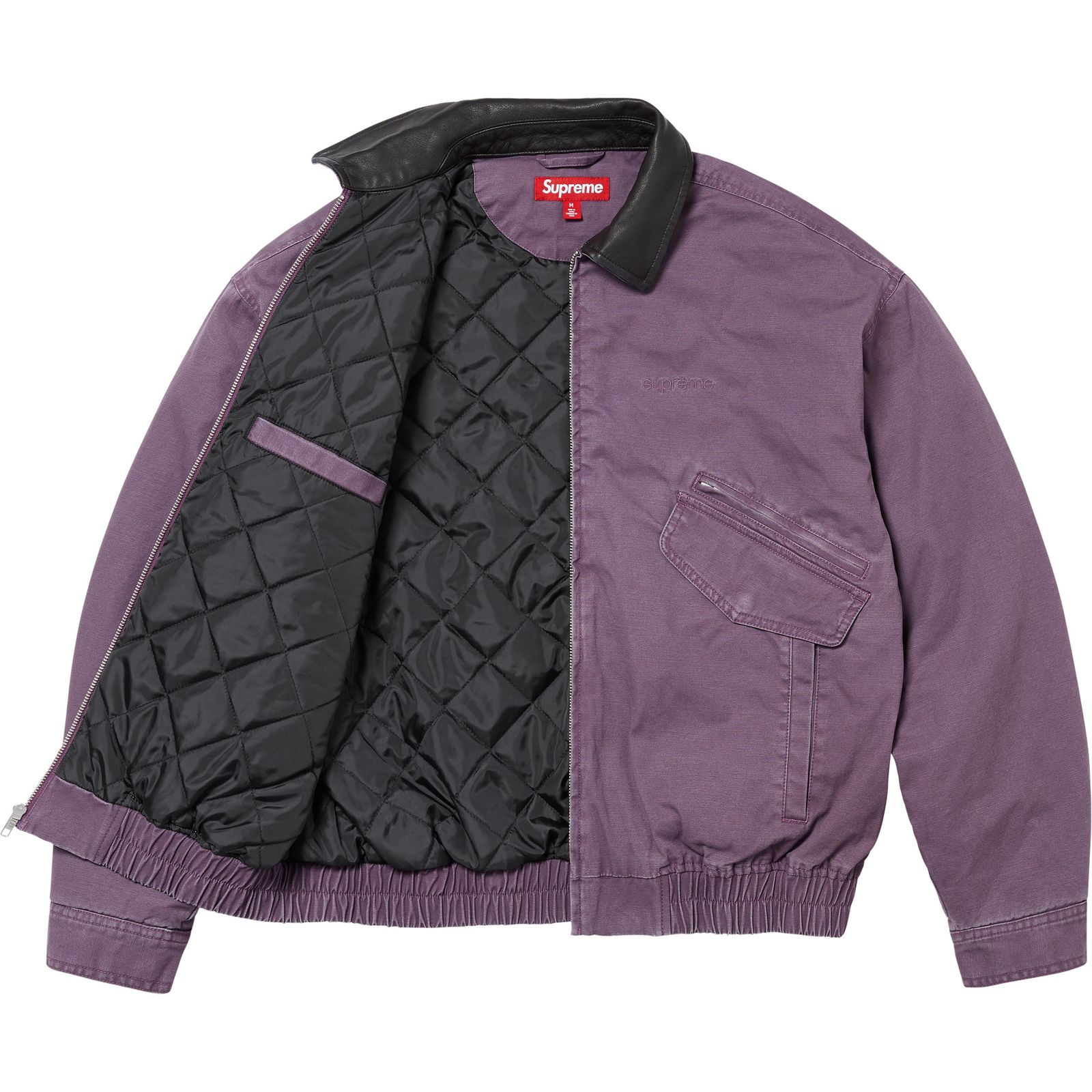 Leather Collar Utility Jacket